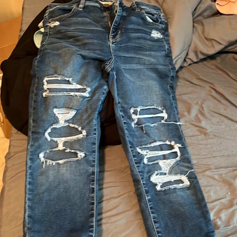 American Eagle jeans with patches
